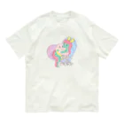 ari designのゆめかわいいバニィ＆ドラゴン オーガニックコットンTシャツ