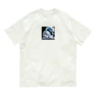 rakittoの潮ふきクジラのモン太 オーガニックコットンTシャツ