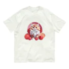 uncle-Toshiの果物と子猫 オーガニックコットンTシャツ