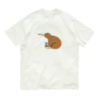 はばたきのキウイバード座る Organic Cotton T-Shirt