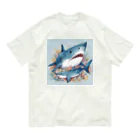 Asami アンティークのヴィンテージ・オーシャン　ちょっぴり高貴なサメさん、レジナルド・フィンレー Organic Cotton T-Shirt