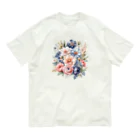 ファンシーTシャツ屋のパステルカラーの花束 オーガニックコットンTシャツ