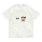 GUM_FUNJATTAのHAP-おめめ　オレンジ オーガニックコットンTシャツ