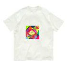 ピヨ☆ショップの角形に囲まれた世界 オーガニックコットンTシャツ