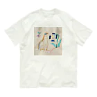 コルメプの馬と青い花 オーガニックコットンTシャツ