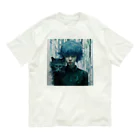 saloのbluegreen オーガニックコットンTシャツ