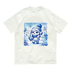 the blue seasonの雪原の小さな守り神 オーガニックコットンTシャツ