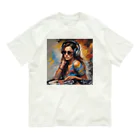 Olivi　StyleのDJ 女性イラスト Organic Cotton T-Shirt