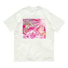 大漁旗　和柄のshopのピンク鳳凰　波　和柄 Organic Cotton T-Shirt