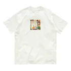 wtr3045のカーテンで遊んでいる猫 Organic Cotton T-Shirt