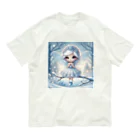 the blue seasonの霜のキス - 雪原の小さな守護者 オーガニックコットンTシャツ