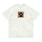 アニマルグッズの肉球スタンプ Organic Cotton T-Shirt