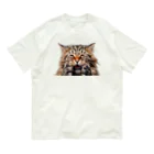 日向ぼっこのずぶ濡れ猫 Organic Cotton T-Shirt