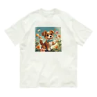 Happy Shopの犬キラキラ Organic Cotton T-Shirt