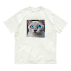 ソラトラの青目の猫 Organic Cotton T-Shirt