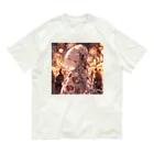 シルバームーンコーストの銀髪美女 シリーズ2 in 花火大会 Organic Cotton T-Shirt