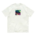 Superherooのオーロラのような発光をする恐竜 Organic Cotton T-Shirt