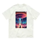 ParadigmStar　パラダイムスターのUFOに遭遇!? 不思議な猫のキャトルミューティレーション！👽🐱✨ Organic Cotton T-Shirt