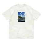 YASUE ABE JPのSend your location オーガニックコットンTシャツ