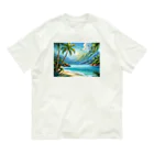 Happy Shopの南国の静かな海 Organic Cotton T-Shirt