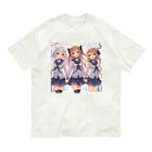 【AI】アルゴリズムアトリエ【デザイン】のAIが作った可愛い制服の女の子 オーガニックコットンTシャツ