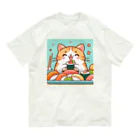 zuuu-の☆す☆し☆ね☆こ☆ オーガニックコットンTシャツ