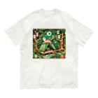 Aoyanicの猫野営オリエンタル Organic Cotton T-Shirt