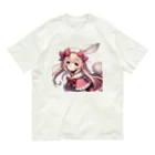 mihhyのうさ乙女。 オーガニックコットンTシャツ