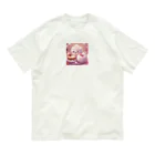 amxafukのふわふわマシュマロかわいいプリン オーガニックコットンTシャツ