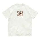 pakkunのわんこグッズのセレブチワワちゃん(ブラックタン)2 オーガニックコットンTシャツ