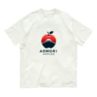 KUMACHOPのあおもりりんごと岩木山 Organic Cotton T-Shirt