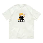 loveclonesのレッサーパンダ 0625 ZOOロゴ りんご大好き柄 オーガニックコットンTシャツ