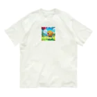 samohan0121のフグゴルフ オーガニックコットンTシャツ