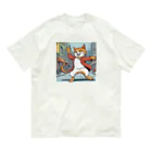 kuromasu_yuzuの遊び人だニャー Organic Cotton T-Shirt