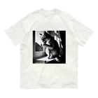 猫は癒やしの毛づくろい猫 Organic Cotton T-Shirt