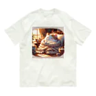 Cat-To-Critter-Fashionのほのぼのな猫 Organic Cotton T-Shirt