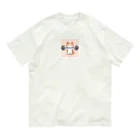 ibashunyaのアームカール猫 オーガニックコットンTシャツ