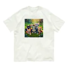 Colorful Canvasの猫ちゃん大集合 オーガニックコットンTシャツ