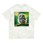 Animal Canvas Collectionの森のふくろう オーガニックコットンTシャツ