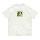 yumiceのice meets オリガミカメ オーガニックコットンTシャツ