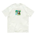 yumiceのice meets オリガミカワウソ オーガニックコットンTシャツ