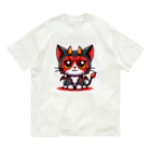 zuuu-の！結構強い悪魔にゃんこ！ オーガニックコットンTシャツ