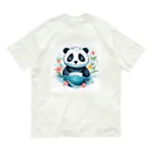 waterpandaの水中のパンダ オーガニックコットンTシャツ