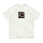 UDRUMSの読書家の馬 オーガニックコットンTシャツ