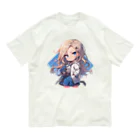 honoka_tの金髪ちびキャラ美少女 オーガニックコットンTシャツ