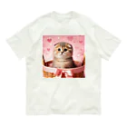 neko_shopのかごねこ４ オーガニックコットンTシャツ