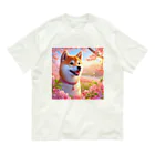 ANTARESの柴犬、春 オーガニックコットンTシャツ