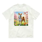 ANTARESの春の柴犬の冒険 オーガニックコットンTシャツ