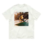 RAKICHIのドラゴンがサーフィンをしています Organic Cotton T-Shirt