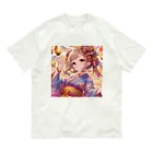 推しの美少女とアイドルのお祭りを楽しむ浴衣美少女 Organic Cotton T-Shirt